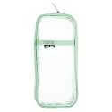 Canvas Pencil Case, Pencil Pouch Pen Grid Pouch With Zipper, Clear Stationery Bag Transparent Pencil Bag For School, Aesthetic Stationary Pouches Kids Office School Supplies (Green)