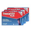Trexgen TREXCAL-D3 PLUS The Advanced Calcium 500 mg, Vitamin D3 &amp; Boron 3 mg as Glycinate, Advanced Bone, Hair, Skin, Heart, Joint Health Tablets (30 Tablets) (Pack of 3)
