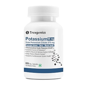 trexgenics potassium citrate k 99 275 mg electrolyte balance nerve amp muscle health vegan amp non-gmo 60 veg capsules