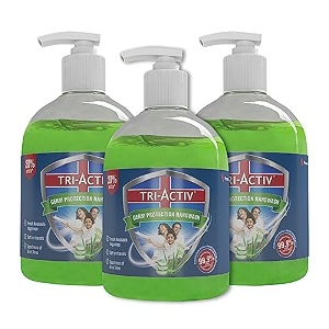 tri-activ germ protection handwash bottle  hand wash 300ml with aloevera amp avocado fragrance  keeps hands soft amp moisturized  protects from 999 disease causing germs pack of 3 bottle  900ml