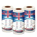 Tri-Activ Washable &amp; Reusable Kitchen Towel Roll | 80 Pulls per Roll, 240 Sheets Pack of 3 | Highly Absorbent Kitchen Tissue Roll | Non Woven Fabric | Better alternative to Paper Tissue Roll | White