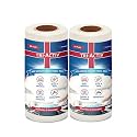 Tri-Activ Washable & Reusable Kitchen Towel Roll | 80 Pulls per Roll, 160 Sheets Pack of 2 | Highly Absorbent Kitchen Tissue Roll | Non Woven Fabric | Better alternative to Paper Tissue Roll | White