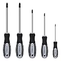 Owl Tools Tri-Wing Screwdriver Set (5 Pack in the Following Sizes: 1.5, 2.5, 3.0, 4.0, 5.0) Forged Steel with TriWing Y 3 Point Magnetic Tips & Soft Ergonomic Handle - Perfect for Repairing Nintendo Controllers