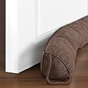 Triangle Under Door Draft Stopper Noise Blocker 40 Inches for Door Bottom Air Seal Insulation and Soundproof, Heavy Duty Weather Guard Snake Stripping, Brown