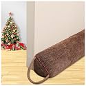 Triangle Under Door Draft Stopper Noise Blocker 32 Inches for Door Bottom Air Seal Insulation and Soundproof, Heavy Duty Weather Guard Snake Stripping, Brown