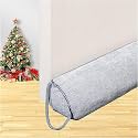 Triangle Under Door Draft Stopper Noise Blocker 32 Inches for Door Bottom Air Seal Insulation and Soundproof, Heavy Duty Weather Guard Snake Stripping, Gray
