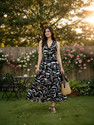 TRIBALOOK Women Maxi Black White Full Length