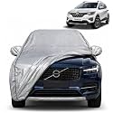 Triber 100% Waterproof Car Cover | Dustproof Sun Protection Cover | Soft Cotton Lining | Triple Stitched | Mirror Pocket | Antenna Pocket | All Weather Body Cover (Silver with Yellow Piping)