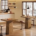Tribesigns 39.4" H Square Bar Table, Industrial High Top Pub Cocktail Table, Wooden Home Bar Unit for Bistro, Kitchen, Dining Room, Coffee, Small Space (Table Only)