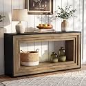 Tribesigns 63" Entryway Table, Farmhouse Console Table with Storage Shelf