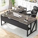 Tribesigns L Shaped Desk with Drawer Cabinet