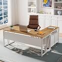 Tribesigns L Shaped Desk with Drawer Cabinet