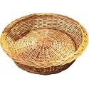 TRIBHU 10 inch Bamboo Basket for Gift Decoration (Pack of 1) | Multipurpose | Rustic Traditional Wooden Round Basket in Brown for Living Room Decoration
