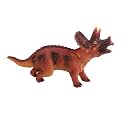 Triceratops Dinosaur Toy with Sound ? 20 cm Red-Brown Dino Figure with 3 Horns | Realistic Prehistoric Animal Toy with Piku Piku Music | Collectible Pack-of-1