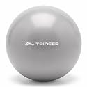 Trideer 9-Inch Pilates Ball, Small Exercise Ball for Yoga, Core Training, Physical Therapy, Balance, Stability and Stretching Pilates Equipment with Inflation Straw (Silver)