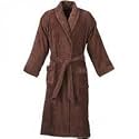 TRIDENT Classic 100% Cotton Shawl Collar Bathrobe, Dressing Gown, Super Soft, Absorbent - Perfect for Gym, Shower, Spa, Hotel Robe, Vacation- Medium - Wine