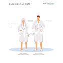 TRIDENT Soft Comfort 100% Cotton Shawl Collar Bathrobe, Dressing Gown, Super Soft, Absorbent-Perfect for Gym, Shower, Spa, Hotel Robe, Vacation (Silver, Large)