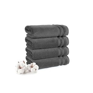 trident nectarsoft hand towels 100 cotton towels zero twist yarn 4 hand towel set luxurious soft extra absorbent 625 gsm linen