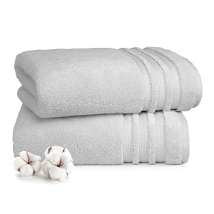 trident nectarsoft towels for bath 100 cotton towels zero twist yarn 6 piece towel set - 2 bath towels 2 hand towels 2 face towels luxurious soft extra absorbent 625 gsm grey