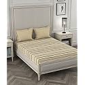 Trident Bedsheet Set - Aroma Collection, 100% Cotton, Double Bed, 1 King Size Bedsheet 274cm x 274cm with 2 Pillow Covers 46cm x 69cm, 144 Thread Count, Strawberry Fragrance