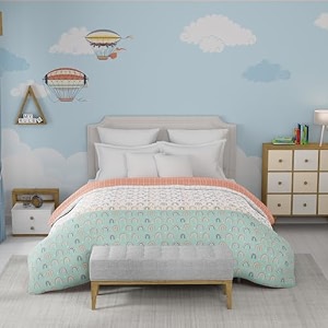 trident bedsheet set - juniors bedsheet collection 100 cotton bedsheet for single bed 1 single size bedsheet 1 pillow covers amp 1 cushion cover superior softness 144 tc-fly away