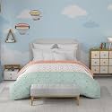 Trident bedsheet Set - Juniors Bedsheet Collection, 100% Cotton, Bedsheet for Double Bed (1 Queen Size Bedsheet, 2 Pillow Covers &amp; 2 Cushion Cover) Superior Softness, 144 TC-Fly Away