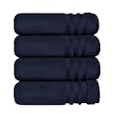 TRIDENT Nectarsoft Face Towels, 100% Cotton Towels, Zero Twist Yarn, 6 Face Towel Set, Luxurious Soft, Extra Absorbent, 625 GSM, Navy