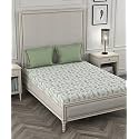Trident Bedsheet Set - Aroma Collection, 100% Cotton, Double Bed, 1 King Size Bedsheet 274cm x 274cm with 2 Pillow Covers 46cm x 69cm, 144 Thread Count, Strawberry Fragrance