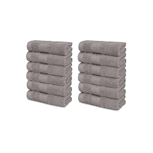 trident soft comfort air rich 100 cotton towel for face 500 gsm highly absorbent towels for menwomen 12pc face towel set 305 cm x 305 cm charcoal