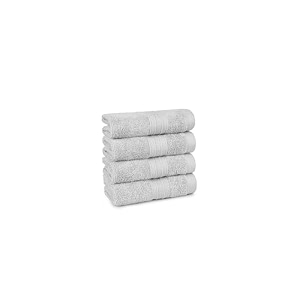 trident soft comfort air rich 100 cotton towel for face 500 gsm highly absorbent towels for menwomen 4pc face towel set 305 cm x 305 cm silver