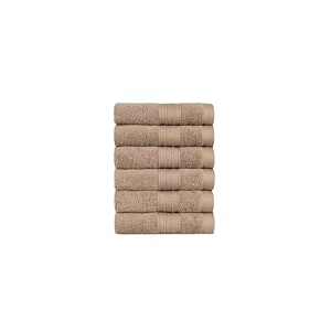 trident soft comfort air rich 100 cotton towel for face 500 gsm highly absorbent towels for menwomen 6pc face towel set 305 cm x 305 cm acorn