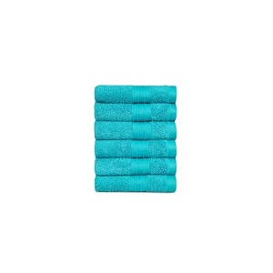 trident soft comfort air rich 100 cotton towel for face 500 gsm highly absorbent towels for menwomen 6pc face towel set 305 cm x 305 cm teal