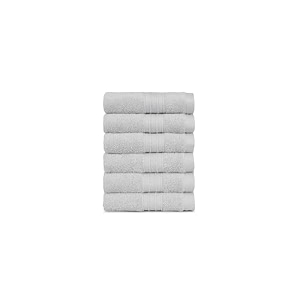trident soft comfort air rich 100 cotton towel for face 500 gsm highly absorbent towels for menwomen 6pc face towel set 305 cm x 305 cm silver