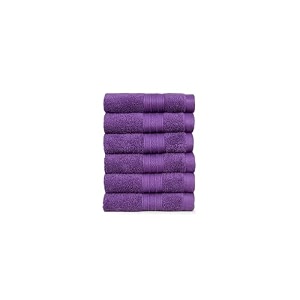 trident soft comfort air rich 100 cotton towel for face 500 gsm highly absorbent towels for menwomen 6pc face towel set 305 cm x 305 cm plum