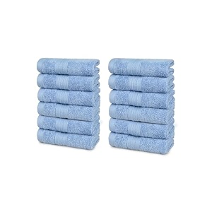 trident soft comfort air rich 100 cotton towel for face 500 gsm highly absorbent towels for menwomen 12pc face towel set 305 cm x 305 cm allure