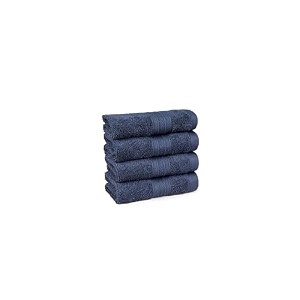 trident soft comfort air rich 100 cotton towel for face 500 gsm highly absorbent towels for menwomen 4pc face towel set 305 cm x 305 cm navy