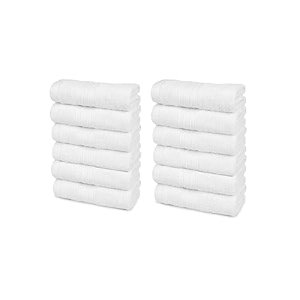 trident soft comfort air rich 100 cotton towel for face 500 gsm highly absorbent towels for menwomen 12pc face towel set 305 cm x 305 cm white