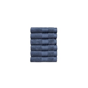 trident soft comfort air rich 100 cotton towel for face 500 gsm highly absorbent towels for menwomen 6pc face towel set 305 cm x 305 cm navy