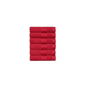 trident soft comfort air rich 100 cotton towel for face 500 gsm highly absorbent towels for menwomen 6pc face towel set 305 cm x 305 cm crimson