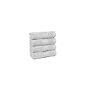 Trident Soft Comfort Air Rich 100% Cotton Towel for Face, 500 GSM Highly Absorbent Towels for Men/Women, 4Pc Face Towel Set (30.5 cm X 30.5 cm), Silver