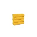 Trident Soft Comfort Air Rich 100% Cotton Towel for Face, 500 GSM Highly Absorbent Towels for Men/Women, 4Pc Face Towel Set (30.5 cm X 30.5 cm), Mustard Yellow
