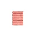 TRIDENT Soft Comfort Air Rich 100% Cotton Towel for Face, 500 GSM Highly Absorbent Towels for Men/Women, 6Pc Face Towel Set (30.5 cm X 30.5 cm), Coral