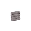 TRIDENT Soft Comfort Air Rich 100% Cotton Towel for Face, 500 GSM Highly Absorbent Towels for Men/Women, 4Pc Face Towel Set (30.5 cm X 30.5 cm), Charcoal