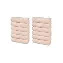 Trident Soft Comfort Air Rich 100% Cotton Towel for Face, 500 GSM Highly Absorbent Towels for Men/Women, 12Pc Face Towel Set (30.5 cm X 30.5 cm), Linen