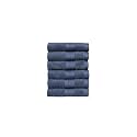 TRIDENT Soft Comfort Air Rich 100% Cotton Towel for Face, 500 GSM Highly Absorbent Towels for Men/Women, 6Pc Face Towel Set (30.5 cm X 30.5 cm), Navy