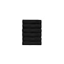 TRIDENT Soft Comfort Air Rich 100% Cotton Towel for Face, 500 GSM Highly Absorbent Towels for Men/Women, 6Pc Face Towel Set (30.5 cm X 30.5 cm), Black