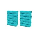 Trident Soft Comfort Air Rich 100% Cotton Towel for Face, 500 GSM Highly Absorbent Towels for Men/Women, 12Pc Face Towel Set (30.5 cm X 30.5 cm), Teal