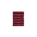TRIDENT Soft Comfort Air Rich 100% Cotton Towel for Face, 500 GSM Highly Absorbent Towels for Men/Women, 6Pc Face Towel Set (30.5 cm X 30.5 cm), Red Wine
