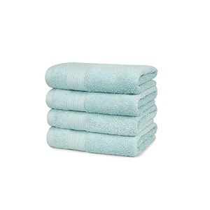 trident soft comfort air rich towel 100 cotton hand towel for daily use 500 gsm highly absorbent towels for menwomen 4pc hand towel set 41 cm x 66 cm nile blue