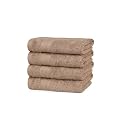 TRIDENT Soft Comfort Air Rich Towel 100% Cotton Hand Towel for Daily use, 500 GSM Highly Absorbent Towels for Men/Women, 4Pc Hand Towel Set (41 cm X 66 cm), Acorn